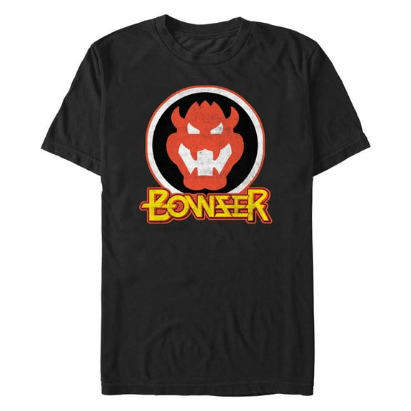 Men's Nintendo Bowser Sign Distressed Graphic T-Shirt