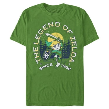 Men's Nintendo Cartoon Link Since 1986  Graphic Tee Kelly Green Large
