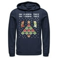 thumbnail image 1 of Men's Nintendo Christmas Mario Bros. Koopa Tree  Pull Over Hoodie Navy Blue 2X Large, 1 of 3