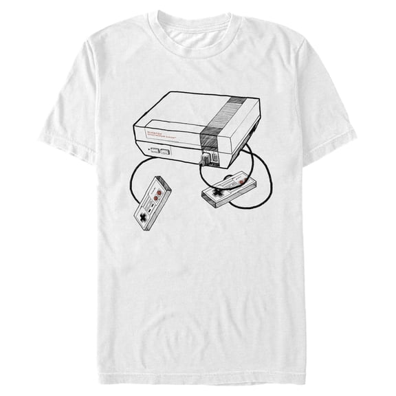 Men's Nintendo Classic Console Graphic Tee White 2X Large