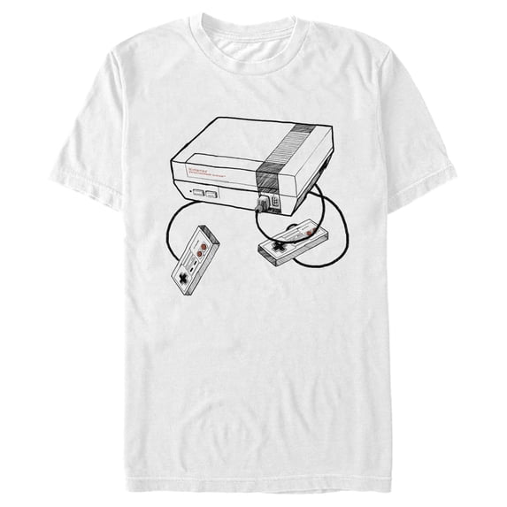 Men's Nintendo Classic Console Graphic Tee White 2X Large
