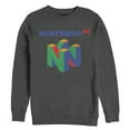 thumbnail image 1 of Men's Nintendo Classic N64 Logo  Sweatshirt Charcoal Heather Large, 1 of 3