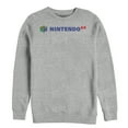 thumbnail image 1 of Men's Nintendo Classic N64 Logo Text Sweatshirt Athletic Heather X Large, 1 of 3