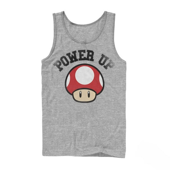 Men's Nintendo Classic Power Up Mushroom Tank Top Athletic Heather Medium