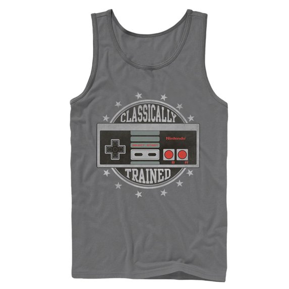 Men's Nintendo Classically Trained Tank Top Charcoal Large