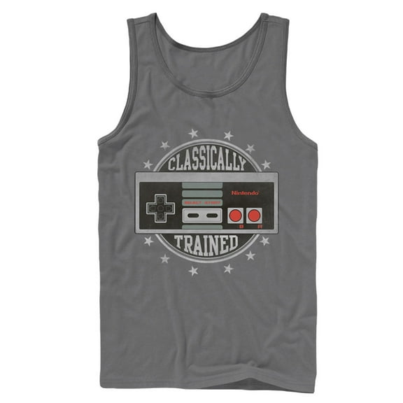 Men's Nintendo Classically Trained  Tank Top Charcoal Large