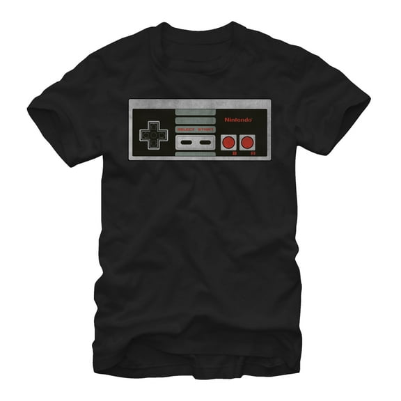 Men's Nintendo Controller Graphic Tee Black Large