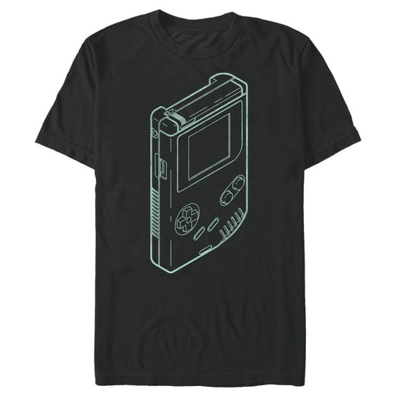 Men's Nintendo Diagram Game Boy  Graphic Tee Black 4X Large