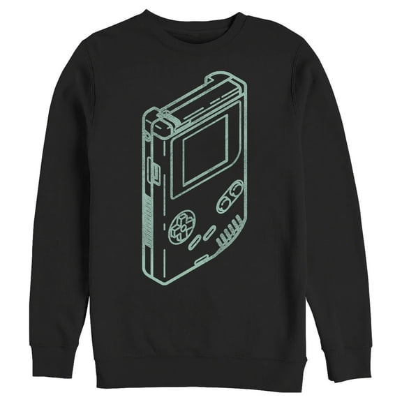 Men's Nintendo Diagram Game Boy  Sweatshirt Black 3X Large