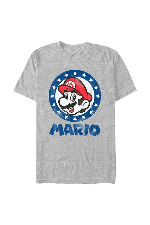 Men's Nintendo Distressed Americana Mario Graphic T-Shirt