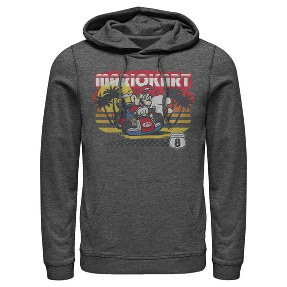 Men's Nintendo Distressed Retro Scene  Pull Over Hoodie