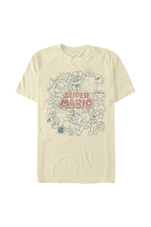 Men's Nintendo Distressed Whole Team Graphic T-Shirt