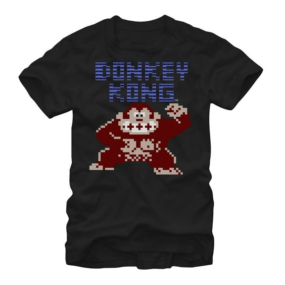 Men's Nintendo Donkey Kong Arcade  Graphic Tee Black Medium