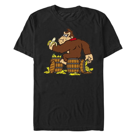 Men's Nintendo Donkey Kong Banana Barrels  Graphic T-Shirt