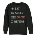 thumbnail image 1 of Men's Nintendo Eat Sleep NES Game Repeat  Sweatshirt Black X Large, 1 of 3