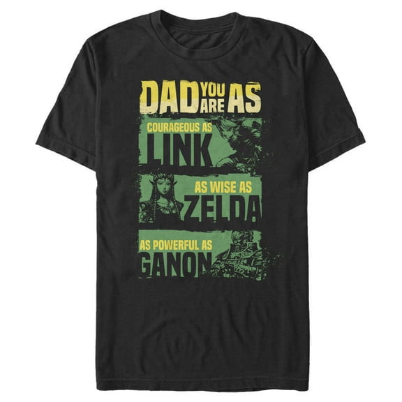 Men's Nintendo Father's Day Legend of Zelda Qualities  Graphic Tee Black 4X Large