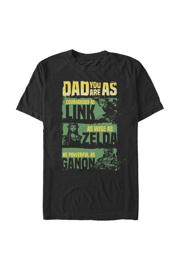 Men's Nintendo Father's Day Legend of Zelda Qualities Graphic Tee Black X Large