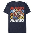 thumbnail image 1 of Men's Nintendo Flying Raccoon Mario  Graphic Tee Navy Blue Large, 1 of 4
