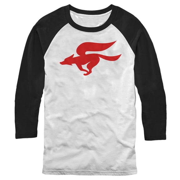 Men's Nintendo Fox Logo Baseball Graphic Tee White/Black Medium