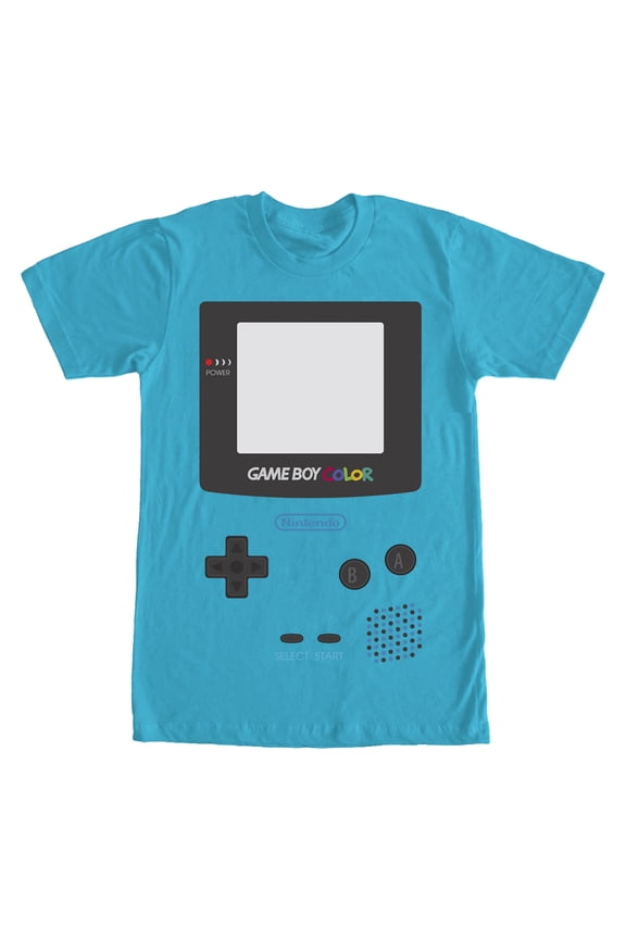 Men's Nintendo Game Boy Color Graphic Tee Turquoise Large