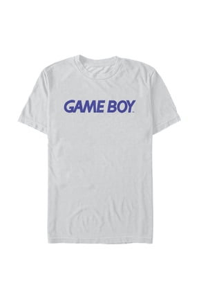 Men's Nintendo Game Boy Original Logo Graphic Tee Silver Medium