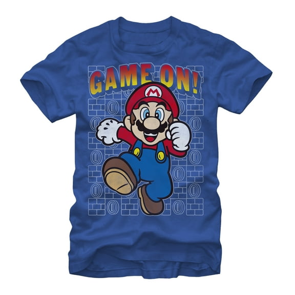 Men's Nintendo Game On  Graphic Tee Royal Medium