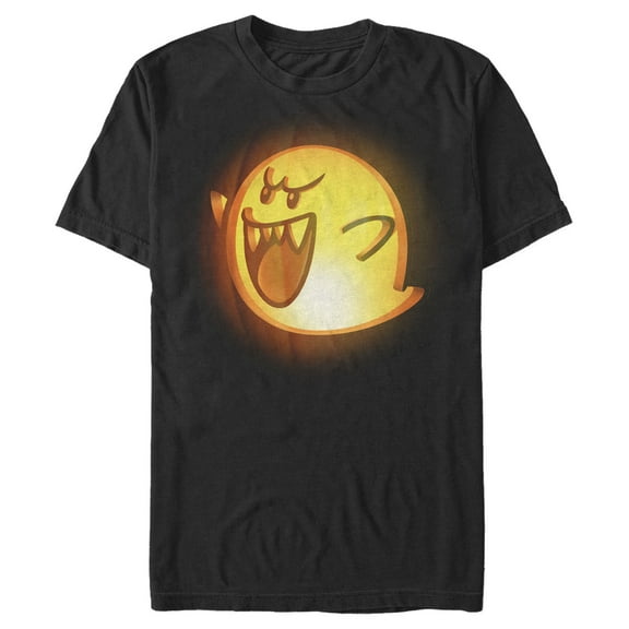 Men's Nintendo Halloween Boo Pumpkin  Graphic Tee Black Small