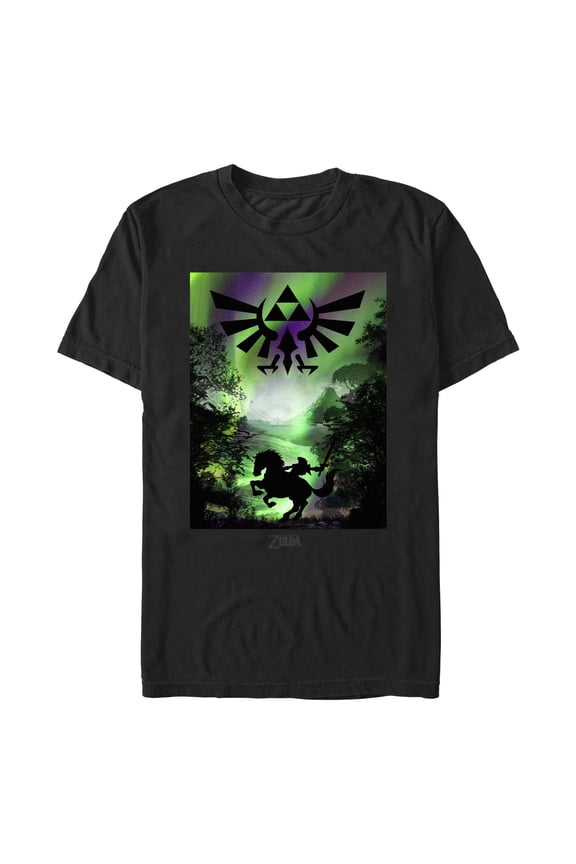 Men's Nintendo Hyrule Northern Lights Graphic T-Shirt