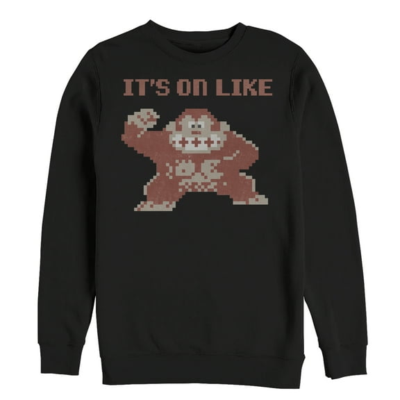 Men's Nintendo It's on Like Donkey Kong  Sweatshirt Black X Large