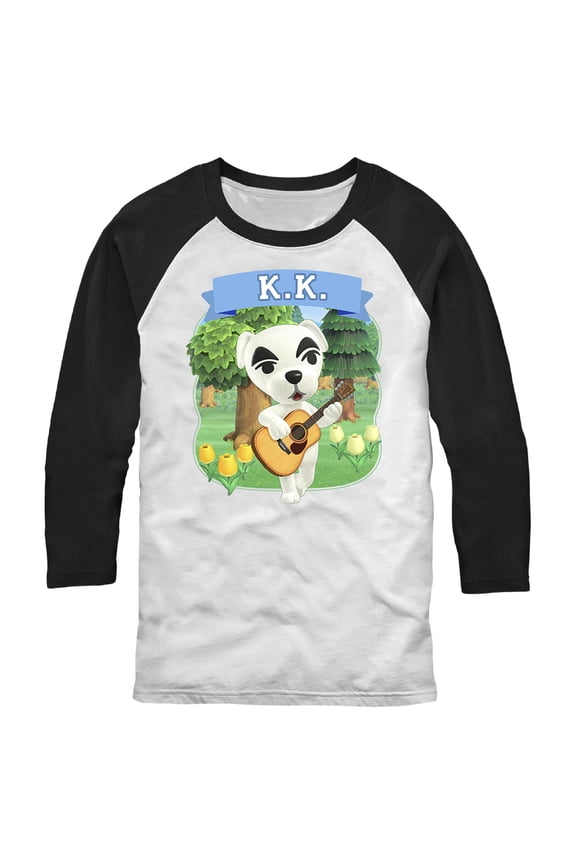 Men's Nintendo K.K. Slider Banner Baseball Graphic Tee White/Black Small