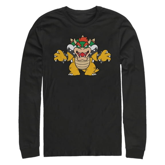 Men's Nintendo Koopa King Bowser  Long Sleeve Shirt