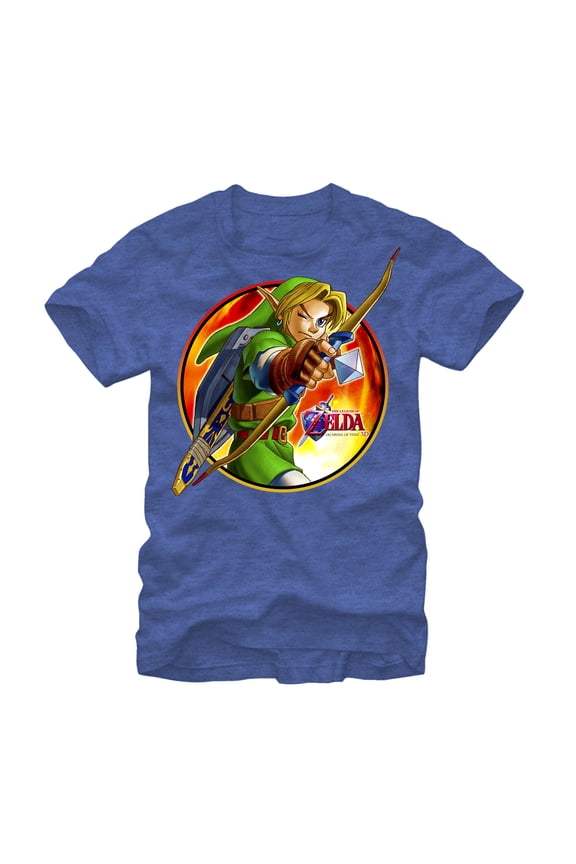 Men's Nintendo Legend of Zelda Archer Link Graphic Tee Royal Heather Large