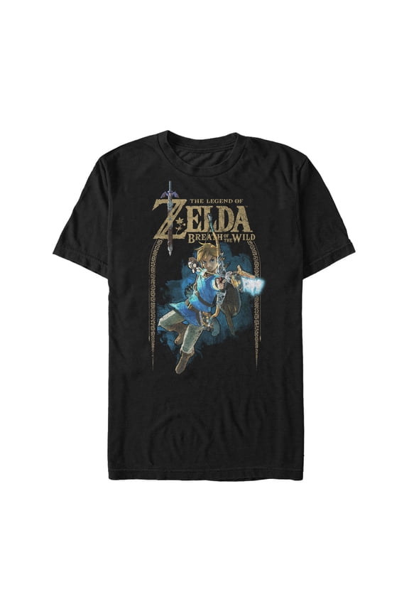 Men's Nintendo Legend of Zelda Breath of the Wild Arch Graphic Tee Black 2X Large