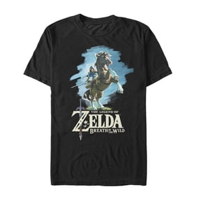 Men's Nintendo Legend of Zelda Breath of the Wild Link Epona Graphic Tee Black 3X Large