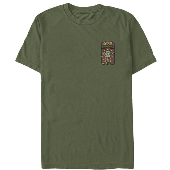 Men's Nintendo Legend of Zelda Breath of the Wild Sheikah  Graphic Tee Military Green X Large