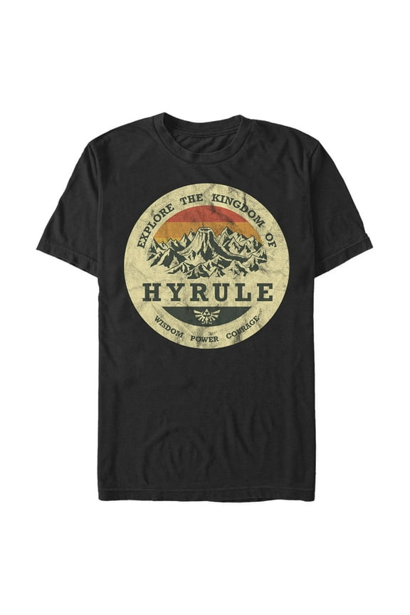Men's Nintendo Legend of Zelda Explore Hyrule Graphic Tee Black 3X Big Tall