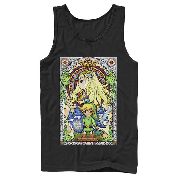 Men's Nintendo Legend of Zelda Glass  Tank Top Black Medium