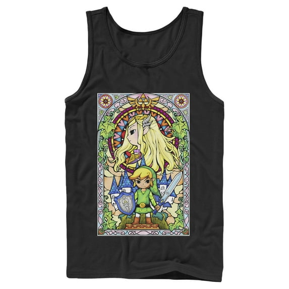 Men's Nintendo Legend of Zelda Glass Tank Top Black Small