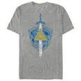 thumbnail image 1 of Men's Nintendo Legend of Zelda Hidden Pattern  Graphic Tee Athletic Heather X Large, 1 of 5