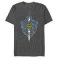 thumbnail image 1 of Men's Nintendo Legend of Zelda Hidden Pattern Graphic Tee Charcoal Heather Medium, 1 of 5