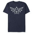 thumbnail image 1 of Men's Nintendo Legend of Zelda Hylian Crest Hidden Pattern  Graphic Tee Navy Blue Medium, 1 of 4