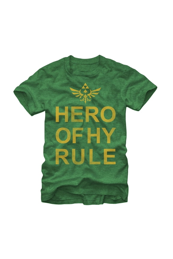 Men's Nintendo Legend of Zelda Hyrule Hero Graphic Tee Kelly Heather Large
