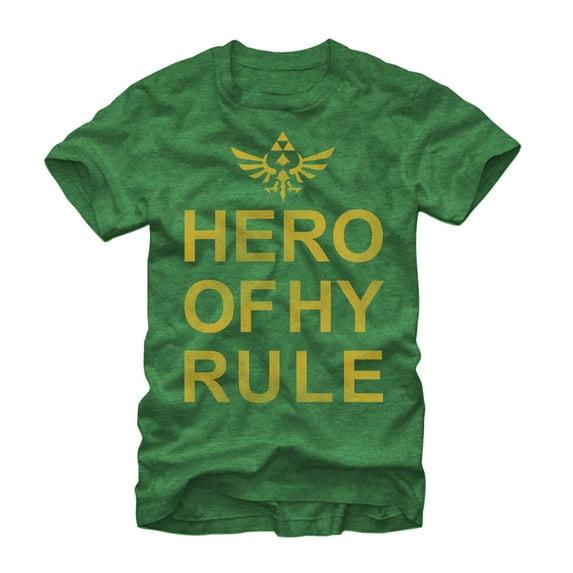 Men's Nintendo Legend of Zelda Hyrule Hero Graphic Tee Kelly Heather X Large