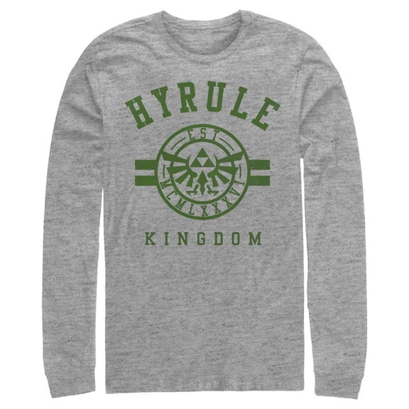 Men's Nintendo Legend of Zelda Hyrule Kingdom  Long Sleeve Shirt Athletic Heather Small