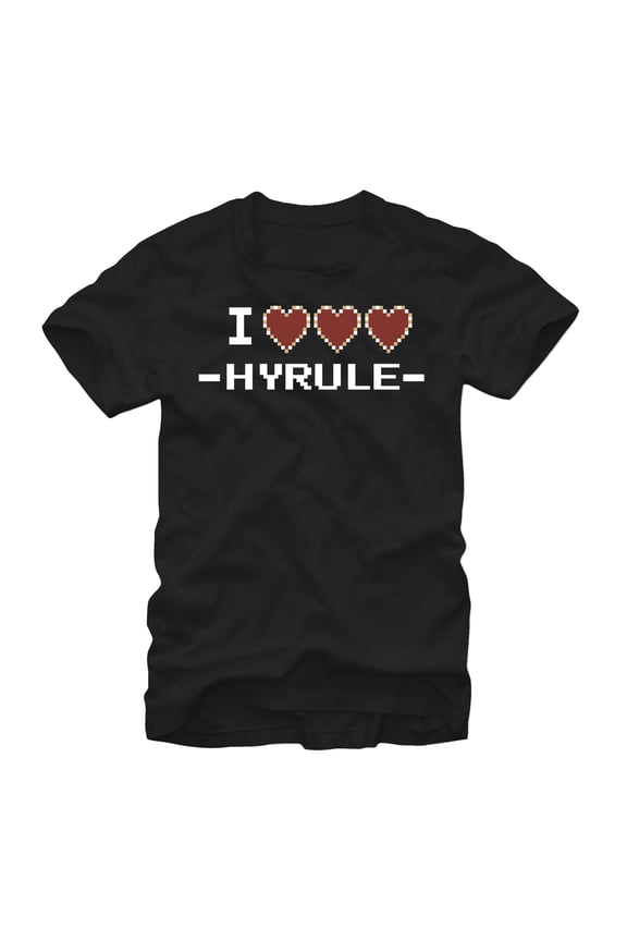 Men's Nintendo Legend of Zelda I Heart Hyrule Graphic Tee Black Large