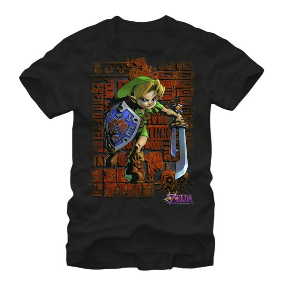 Men's Nintendo Legend of Zelda Link Dash Graphic Tee Black X Large
