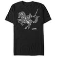 thumbnail image 1 of Men's Nintendo Legend of Zelda Link Epona Collage  Graphic Tee Black 3X Large, 1 of 4