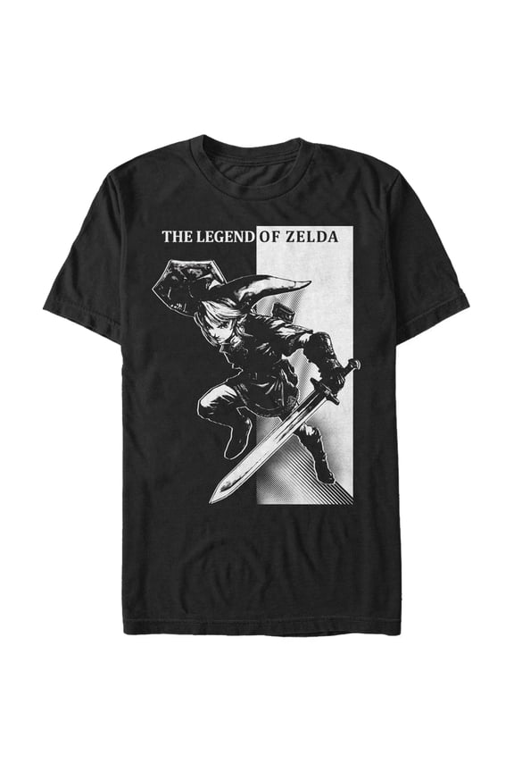 Men's Nintendo Legend of Zelda Link Quest  Graphic Tee Black 2X Large