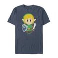 thumbnail image 1 of Men's Nintendo Legend of Zelda Link's Awakening Avatar Graphic Tee Navy Blue Heather Small, 1 of 8