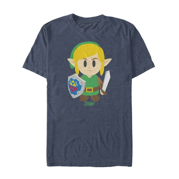 Men's Nintendo Legend of Zelda Link's Awakening Avatar Graphic Tee Navy Blue Heather Small